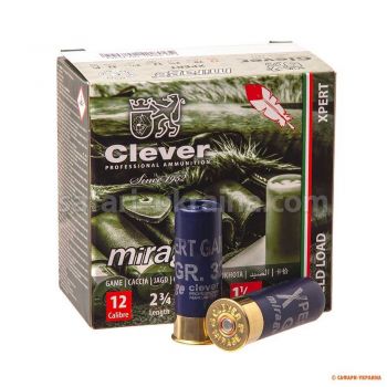 Патрон Clever Mirage T2 Xpert Game к.12/12/70 №2/0 (мм), 25/250 шт, 32 г