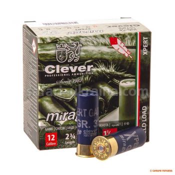 Патрон Clever MIRAGE T2 Xpert Game к.12/12/70 №5/0 (5 мм), 25/250 шт, 32 г