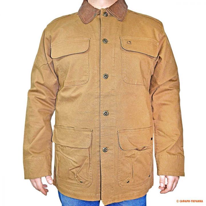 Бавовняна куртка для полювання Club Interchasse Hugo, шкіряний комір 