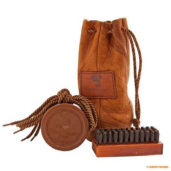 Набір для догляду за взуттям Courteney Boot Buffalo, в комплекті: крем, шнурки та щітка