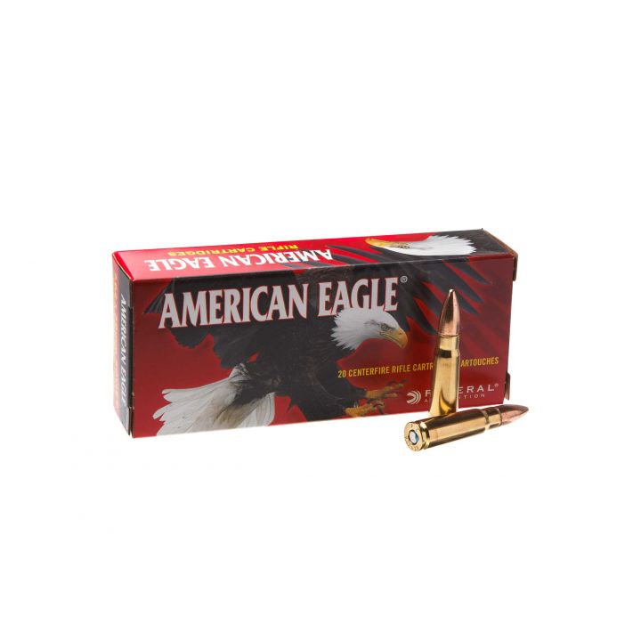 Патрон Federal American Eagle, кал.7,62х39, тип кулі FMJ, вага 8 gr/124 grs 