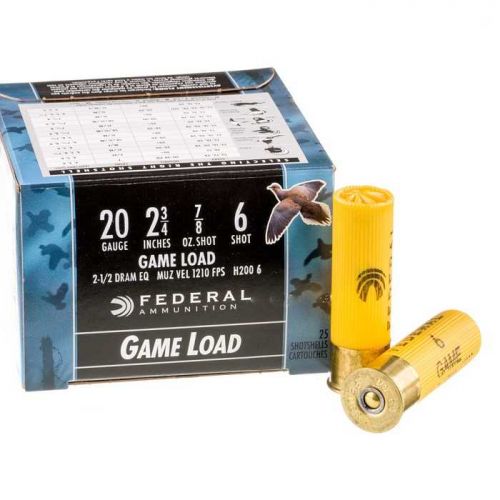 Патрон Federal Game-Shok, кал.20/70, дробь № 6 (2,79 мм), навеска 24,8 г