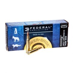 Патрон Federal Power-Shok, кал.222 Rem, тип кулі: SP, вага: 3,24 g/50 grs