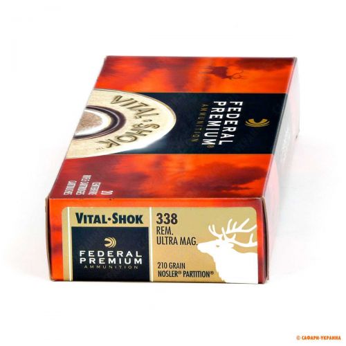 Патрон Federal Premium Vital-Shok, кал.338 Rem Ultra Mag, Partition, вага: 13,6 g/210 grs 