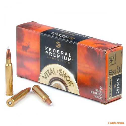 Патрон Federal Premium V-Shok, кал.338 Win Mag, Accubond, вага: 11,7 g/180 grs 