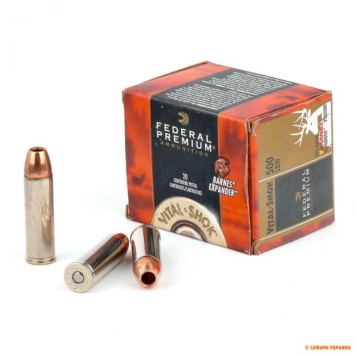Патрон Federal Premium V-Shok, кал.500 S&W,  Barnes Expander HP, вага: 17.82gr/275grs 