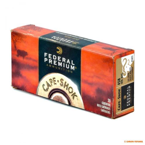 Патрон Federal Premium Cape-Shok, кал.458 Win Mag, TBS Solid, вага: 32,4 g/500 grs 