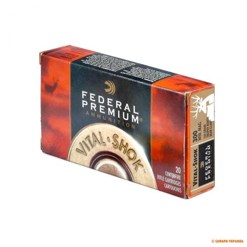 Патрон Federal Premium V-Shok, кал.300 Win Mag, Trophy Bonded Bear Claw, вага: 9,7 g/150 grs 