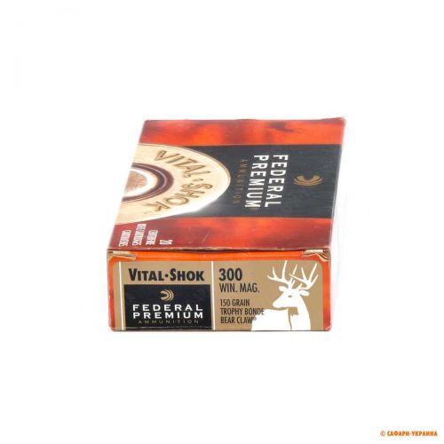 Патрон Federal Premium V-Shok, кал.300 Win Mag, Trophy Bonded Bear Claw, вага: 9,7 g/150 grs 