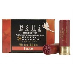 Патрон Federal Wing-Shok Magnum Lead, кал.12/76, дріб № 5 (3,05 мм), 46 г, обміднена