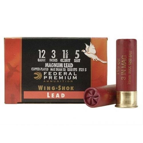 Патрон Federal Wing-Shok Magnum Lead, кал.12/76, дріб № 5 (3,05 мм), 46 г, обміднена 
