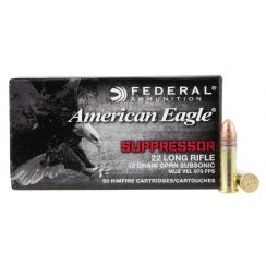 Патрон Federal American Eagle, кал.22 LR, тип кулі: CPRN, вага: 45 grs / 2,92г