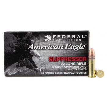 Патрон Federal American Eagle, кал.22 LR, тип пули: CPRN, вес: 45 grs/2,92г
