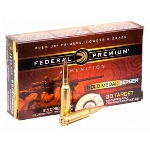 Патрон Federal Gold Medal, кал.6.5 Creedmoor, тип пули: Hybrid OTM, вес: 8,42 g/130 grs Патрон Federal Gold Medal, кал.6.5 Creedmoor, тип пули: Hybrid OTM, вес: 8,42 g/130 grs