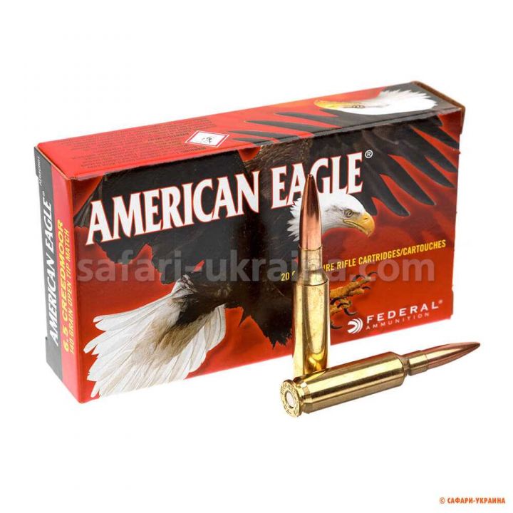 Патрон нарізний Federal Americam Eagle 6.5 Creedmoor, OTM, 9,1гр (140GR), 823 м/с 