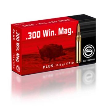 Патрон Geco, кал.300 Win Mag, тип кулі: Plus, вага: 11,0 g/170 grs