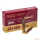 Патрон нарізний GGG, 223 Rem. тип кулі: HPBT, вага: 77 grs / 4.99 г