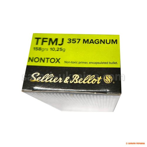 Патрон Sellier & Bellot Nontox кал.357 Mag, пуля TFMJ, масса 10,25 г/158 гран.