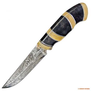 Нож с фиксированным клинком Knife 1 Damaskus by G. Bergstrom, длина клинка 115 мм