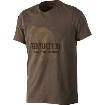Мисливська футболка Harkila Odin Wild boar t-shirt, колір Demitasse Brown