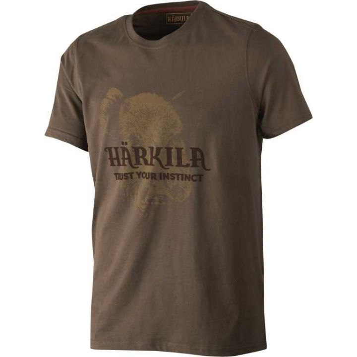 Охотничья футболка Harkila Odin Wild boar t-shirt, цвет Demitasse Brown