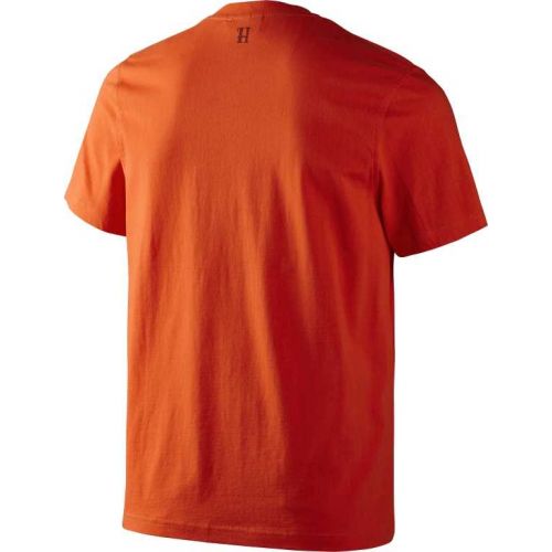 Бавовняна футболка Harkila Fjal t-shirt, малюнок ведмедя. Колір помаранчевий 