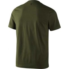 Бавовняна футболка Harkila Fjal t-shirt, малюнок ведмедя. Колір зелений
