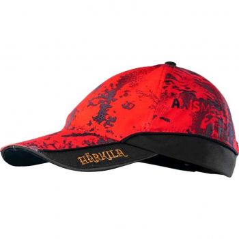 Кепка Harkila Lynx Safety light cap, с LED подсветкой, цвет AXIS MSP® Red Blaze/Shadow brown