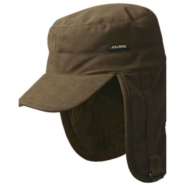 Зимняя кепка для охоты Harkila Visent, коричневая, мембрана Gore-Tex
