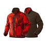 Флисовая двусторонняя охотничья куртка Harkila Kalmar, коричневая / красная