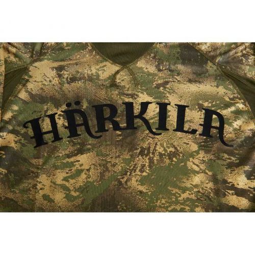 Камуфлированая кофта Harkila Lynx L/S t-shirt, технология Polygiene®, цвет AXIS MSP® Forest Green
