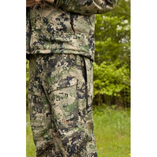 Двостороння куртка для полювання Harkila Q fleece, камуфльована / коричнева 