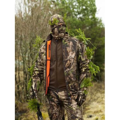 Флисовая куртка Harkila Vision, двухсторонняя - realtree / оранжевый