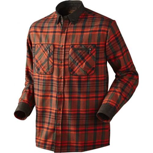 Мисливська картата сорочка Harkila Pajala, вставки із замші, Bright red check 