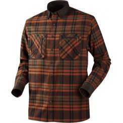 Мисливська картата сорочка Harkila Pajala, вставки із замші, Burnt orange check