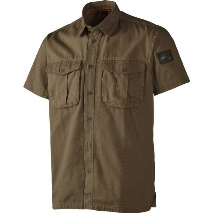 Охотничья рубашка с коротким рукавом Harkila PH Range SS, цвет: Dark olive
