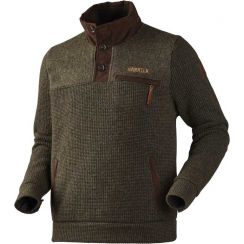 Светр для полювання Harkila Rodmar pullover, матеріал Woolmark, шкіряні вставки