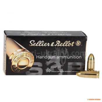 Патрон Sellier & Bellot кал. 9x19 мм, пуля FMJ, 8 г / 124 гр (1 шт)
