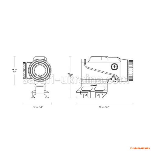 Приціл Hawke Prism Sight 4x24 сітка 5,56 BDC Dot 