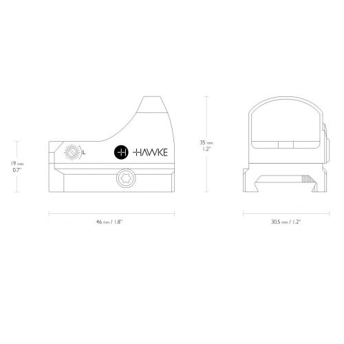 Прицел коллиматорный Hawke Micro Reflex Sight, сетка 3 MOA, на Weaver