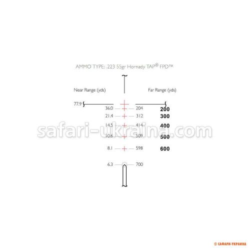 Приціл оптичний Hawke Vantage 30 WA 3-9x42 сітка 223/308 з підсвічуванням 