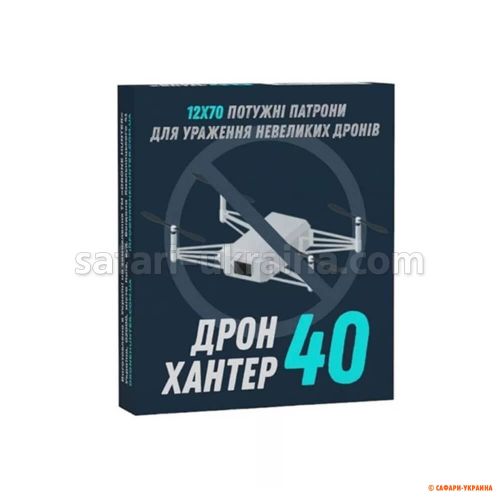 Патрон Тахо «Дрон Хантер» кал.12х70, дріб №1 (4 мм), 40 г (1 шт.) Патрон Тахо «Дрон Хантер» кал.12х70, дріб №1 (4 мм), 40 г (1 шт.)