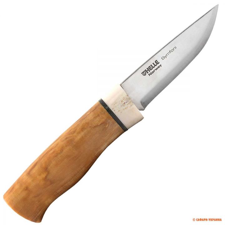 Фиксированный нож Helle SYMFONI, длина лезвия 112 мм, дерево + кожа