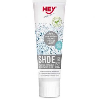 Догляд та пропитка для взуття зі шкіри та текстилю HEY-Sport ACTIVE POLISH Black, 75 мл