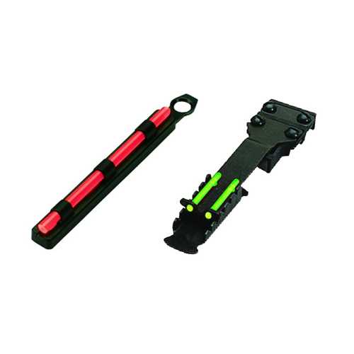 Мушка і цілик на планку Hiviz Tombuster II, червоне і зелене оптоволокно Мушка і цілик на планку Hiviz Tombuster II, червоне і зелене оптоволокно