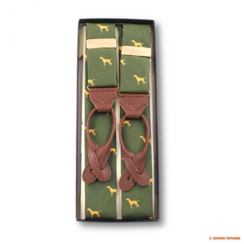 Эксклюзивные подтяжки для брюк Holland & Holland, olive