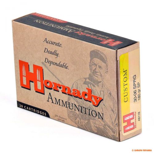 Патрон 400 шт Hornady Custom кал.30-06 Spr, InterLock SP, вес:11,7 gr/180 grs
