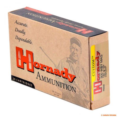 Патрон Hornady Custom, кал.300 Weatherby Magnum, InterLock SP, вага: 11,7 gr/180 grs 