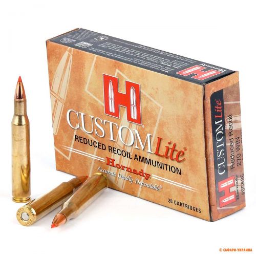 Патрон Hornady Custom Lite, кал.270 Win, SST, вага: 7,8 g/120 grs 