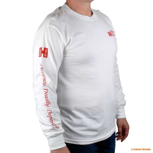 Футболка с длинным рукавом Hornady Tactical LS T-Shir, 100% хлопок, белая